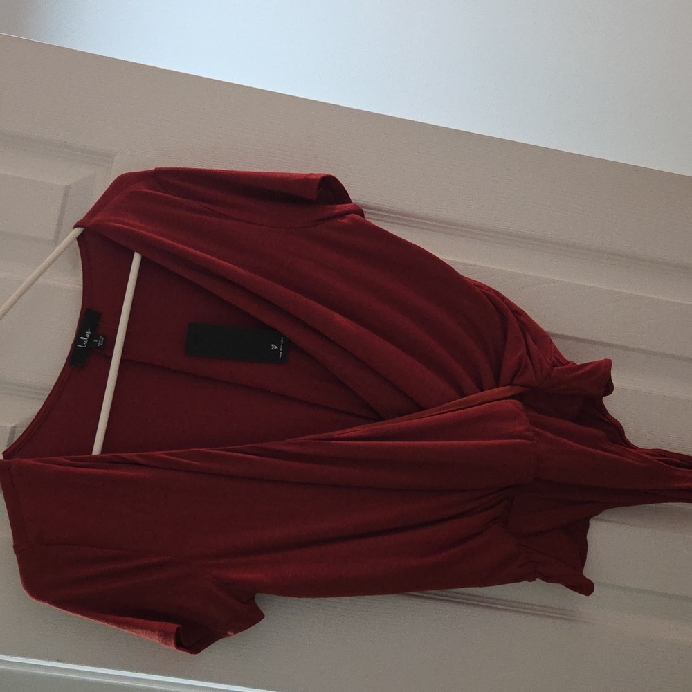 Lulu's Rust Wrap Top